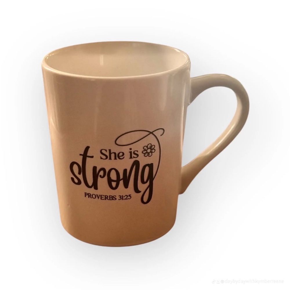 Inspirational Cream Mug with Motivational Quote